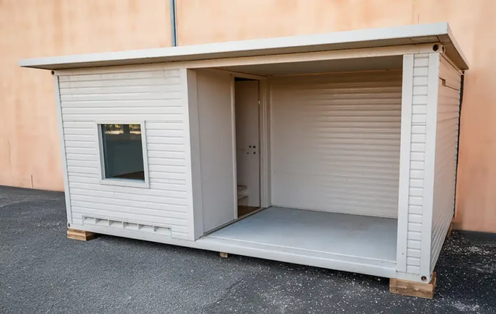 15 Clever Ways to Upgrade Your Dog Kennel With Verandah 9 Modern white modular kennel with covered porch area and window