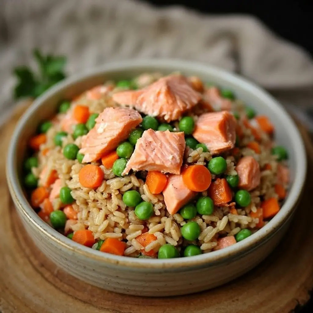 Healthy Salmon Fried Rice for Dogs 1 Salmon Fried Rice for Dogs