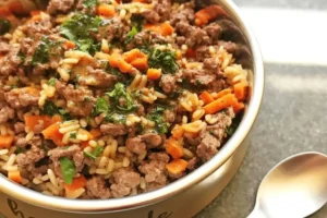 Easy Beef & Eggs Homemade Dog Food Recipe