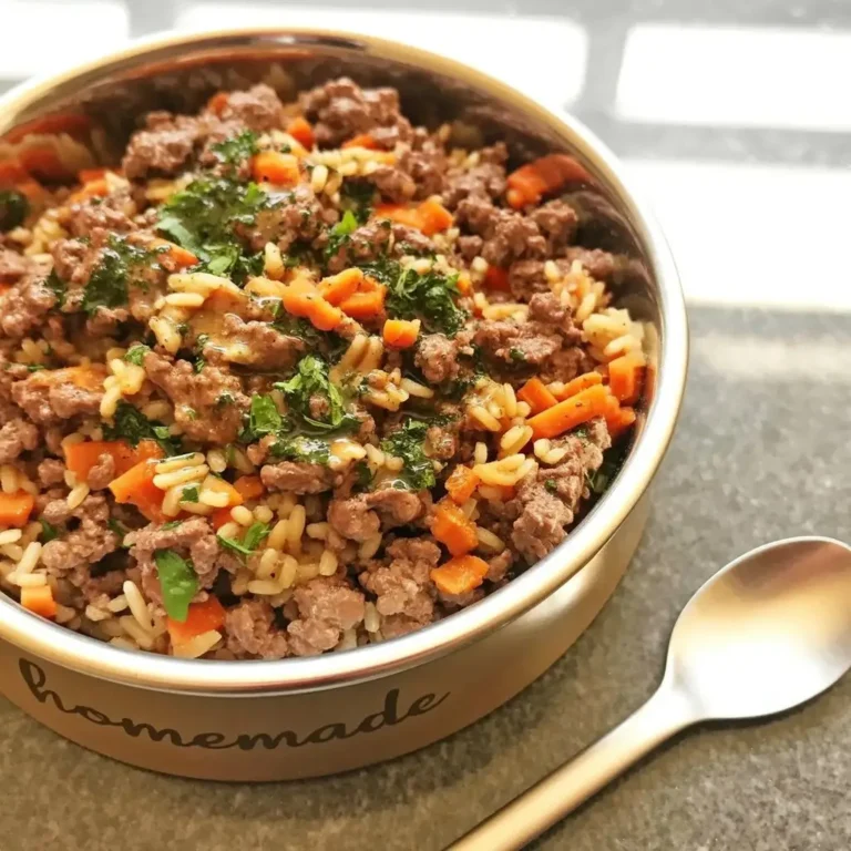 Easy Beef & Eggs Homemade Dog Food Recipe