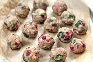 Chicken Cranberry Meatballs for Dogs
