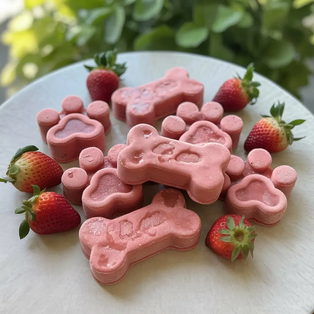 Strawberry Frozen Dog Treats 1 a photograph showcasing a pristine white B FtctJHSpinSztNFqm8HQ oD4QGLqrRY6bFG5291ze2g result