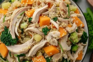 Homemade Chicken & Quinoa Dog Food Recipe (Slow Cooker)