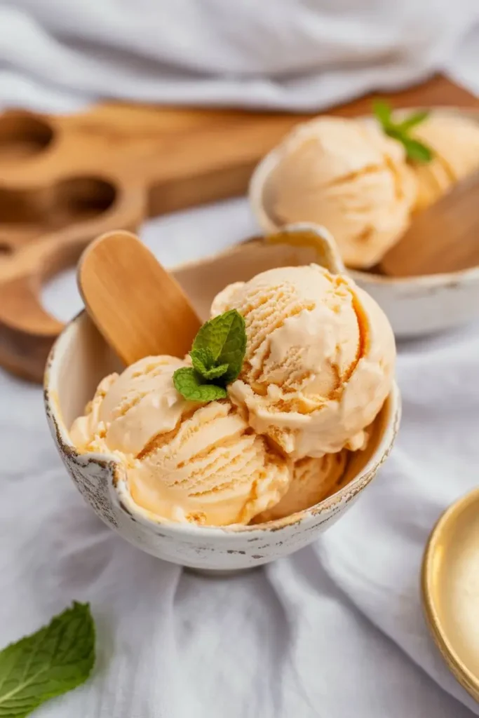 Homemade Peach Ice Cream for Dogs (Because Our Pups Deserve Treats Too) 1 a photograph of a scoop of peach puppy i a8o1Ft68SAWrg8wMR8B4aA 1rQBECeGQhqdxq52vNPb9Q result