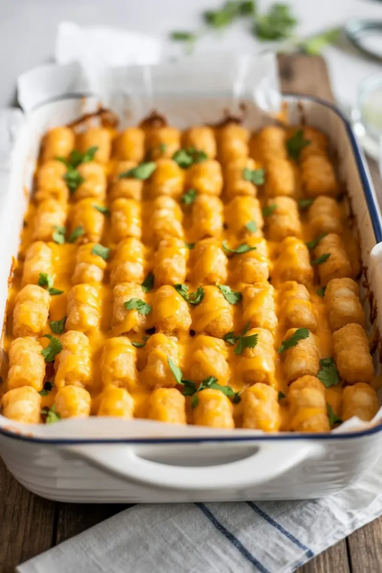 Fiesta Chicken Tater Tot Casserole