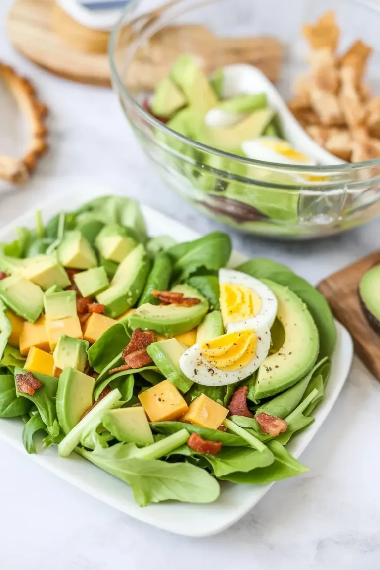 Keto Avocado & Cheddar Breakfast Salad
