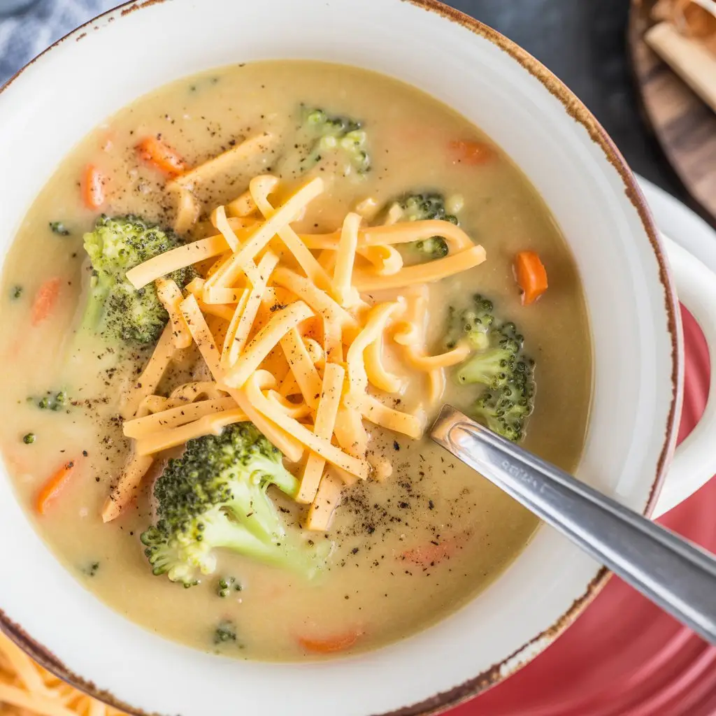 Easy Slow Cooker Broccoli Cheddar Cheese Soup 1 recipes 6 1