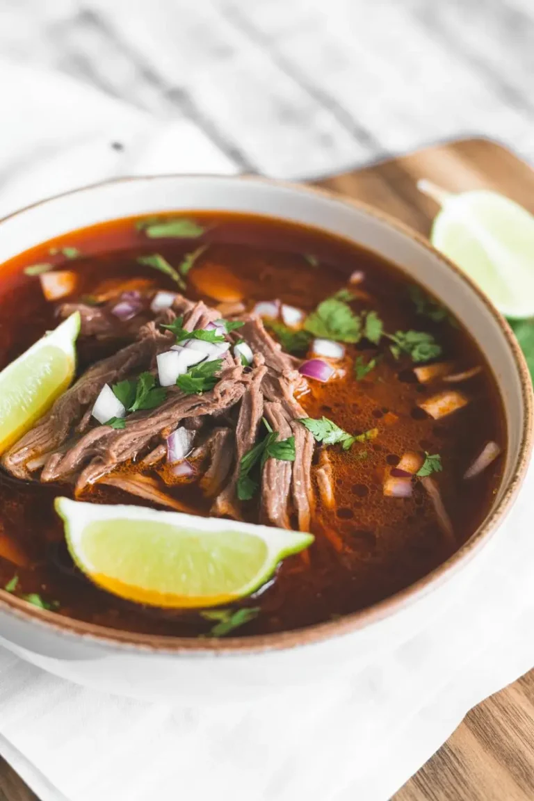 Homemade Beef Mexican Birria Consomé Soup Recipe