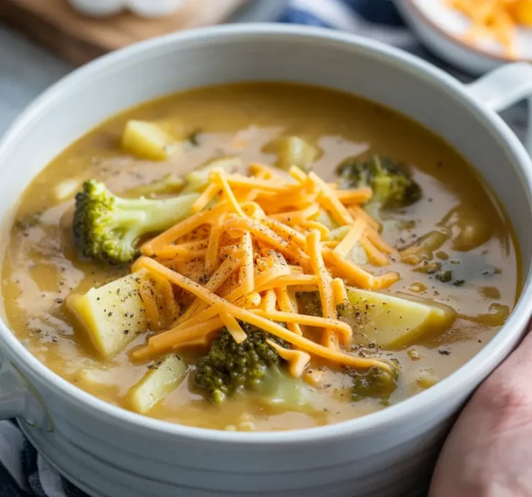 Slow Cooker Cheesy Broccoli Potato Soup