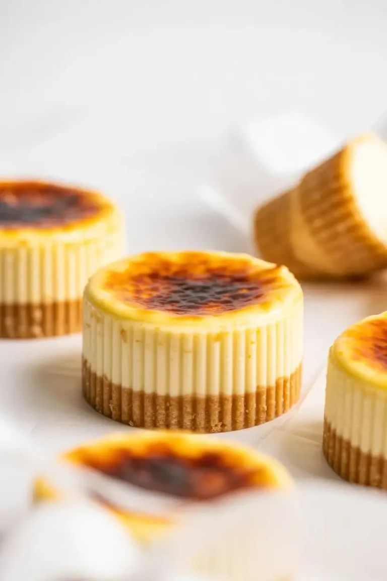 Irresistible Mini Crème Brûlée Cheesecakes