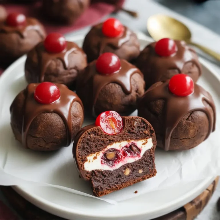 Black Forest Cookie Dough Brownie Bombs