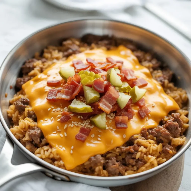 Bacon Cheeseburger Rice Skillet