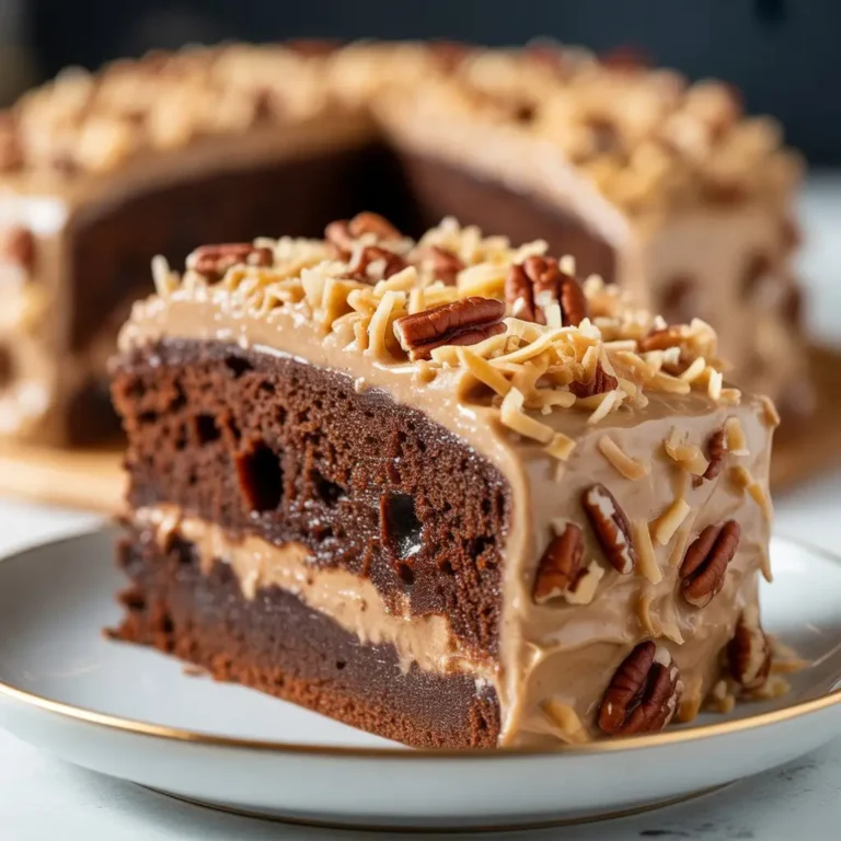Luxurious German Chocolate Poke Cake