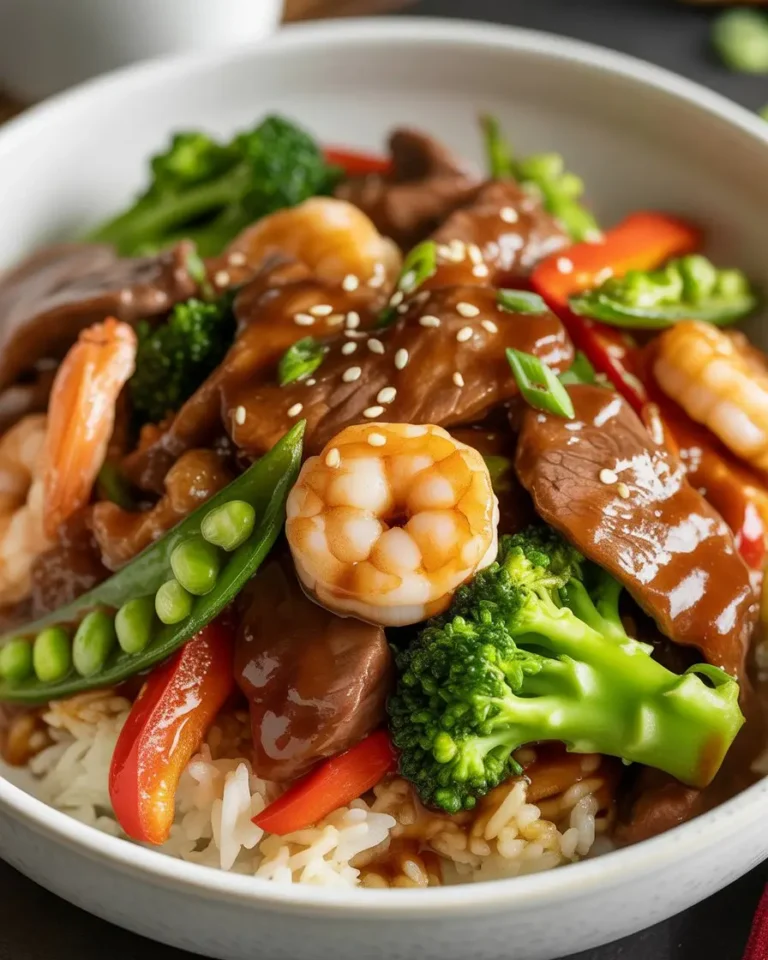 Hoisin Beef Shrimp Veggies