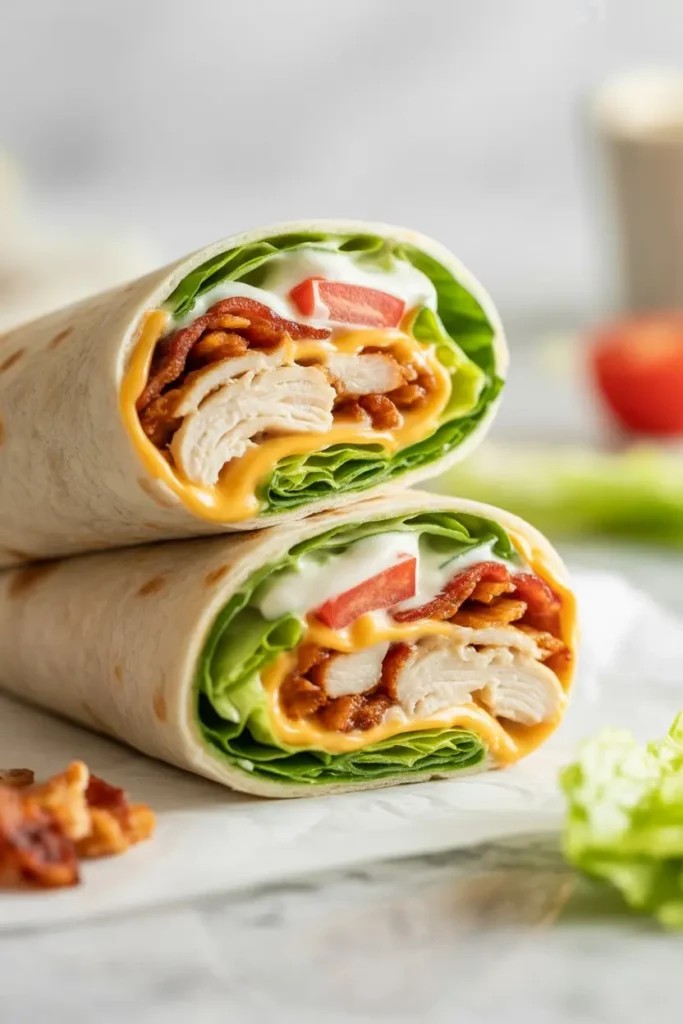 Bacon Ranch Chicken Wraps 1 dishyummyies 3