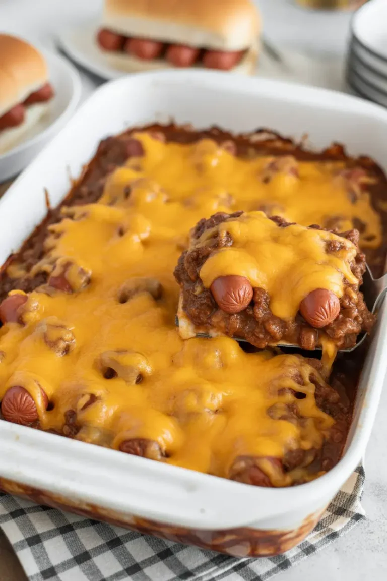 Classic Chili Cheese Dog Casserole