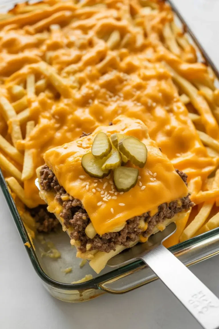 Cheesy Cheeseburger French Fry Casserole