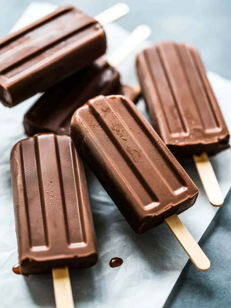 Easy Creamy Chocolate Popsicles