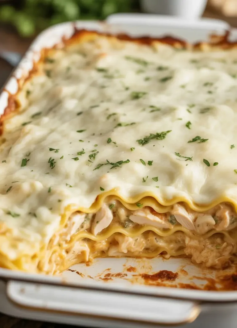 Chicken Alfredo Lasagna Bake