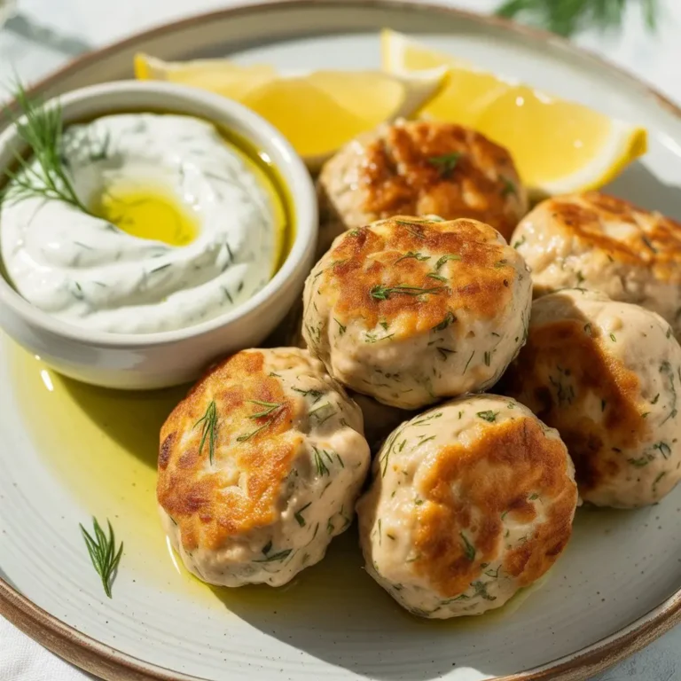 Greek Chicken Meatballs Tzatziki