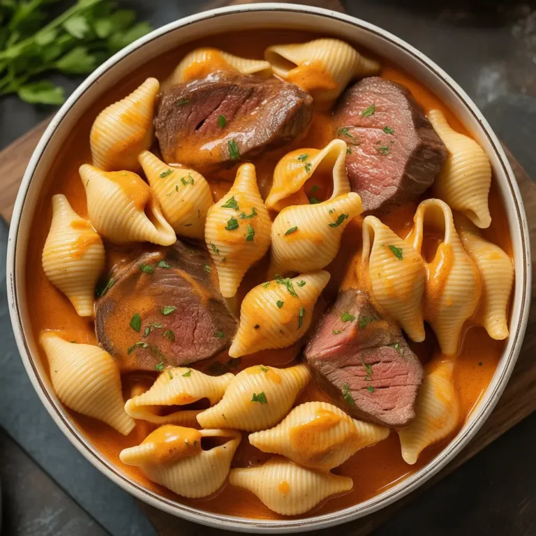 Creamy Paprika Steak Shells