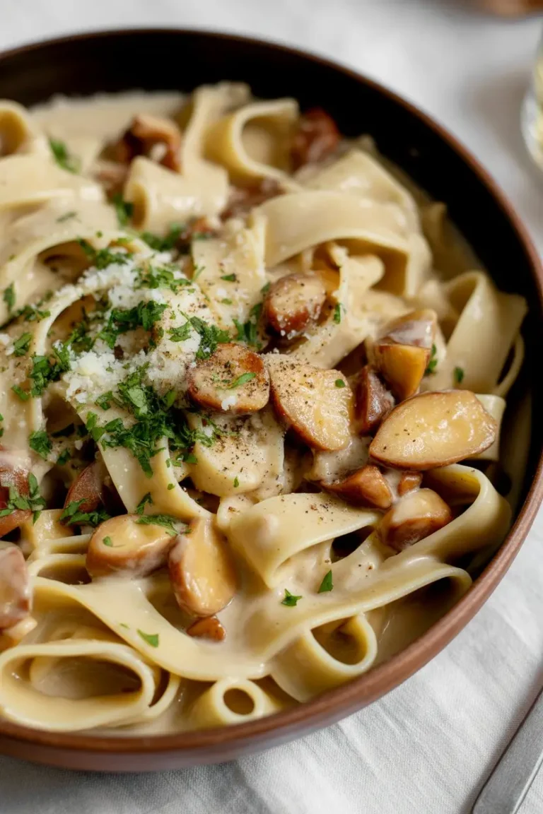 Creamy Chestnut Garlic Pasta
