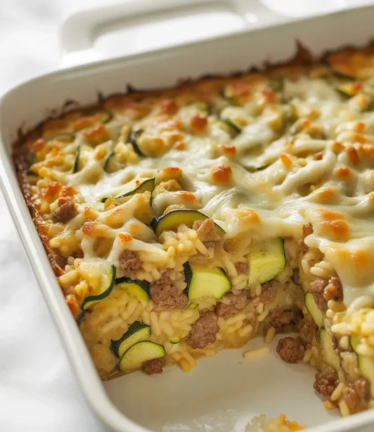 Zucchini Rice Stuffing Casserole