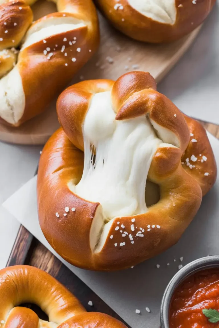 Homemade Mozzarella Stuffed Soft Pretzels