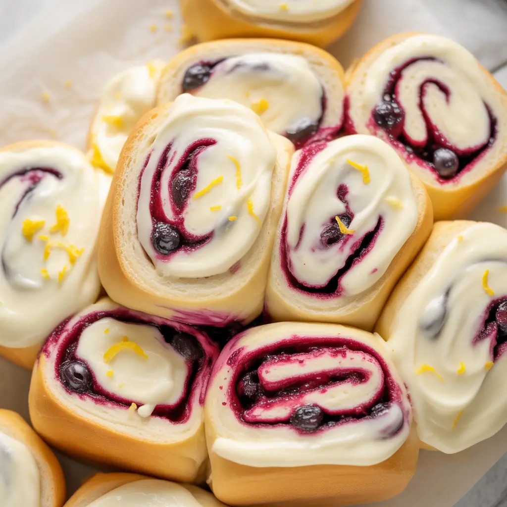 Lemon Blueberry Sweet Rolls 1 recipes 1 2