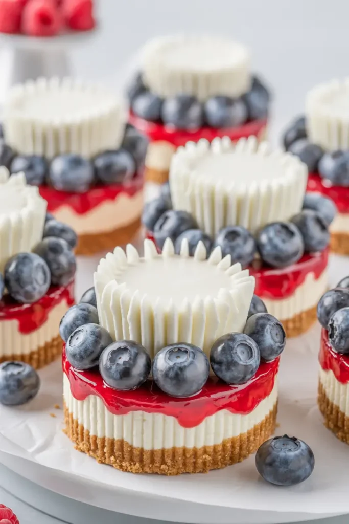 Red White and Blue Mini Cheesecakes 1 recipes 1