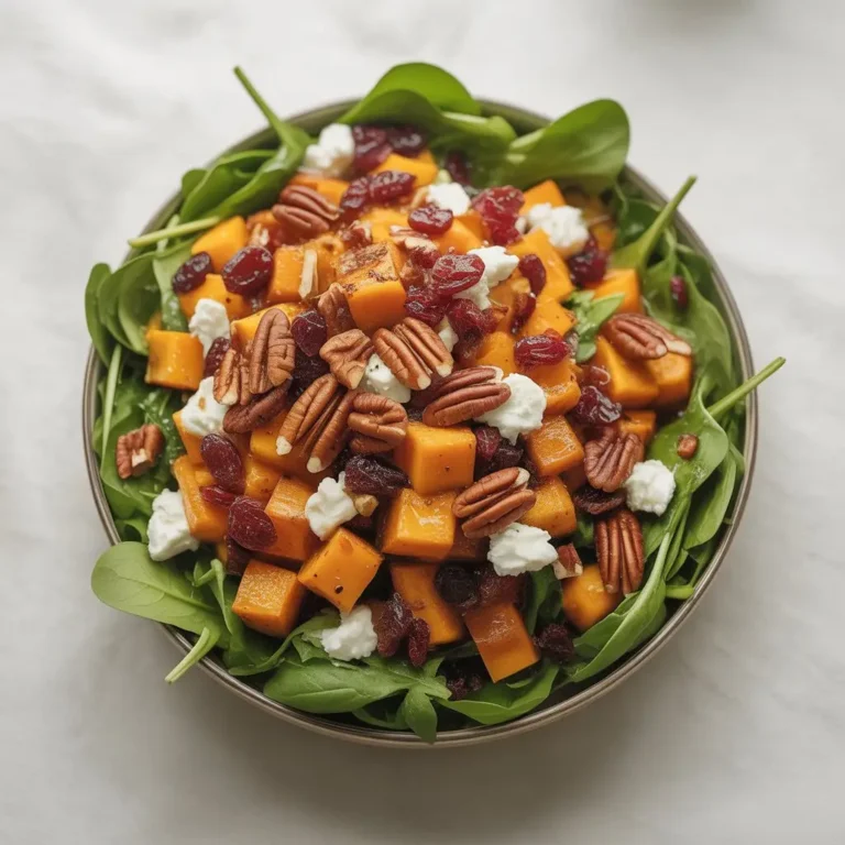 Butternut Squash Cranberry and Pecan Salad