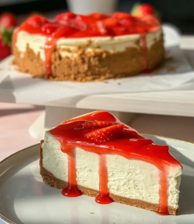 Creamy Strawberry Cheesecake