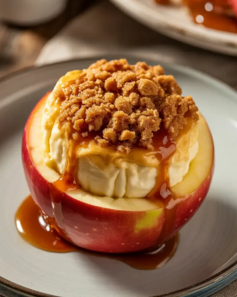 Cheesecake Stuffed Baked Apples
