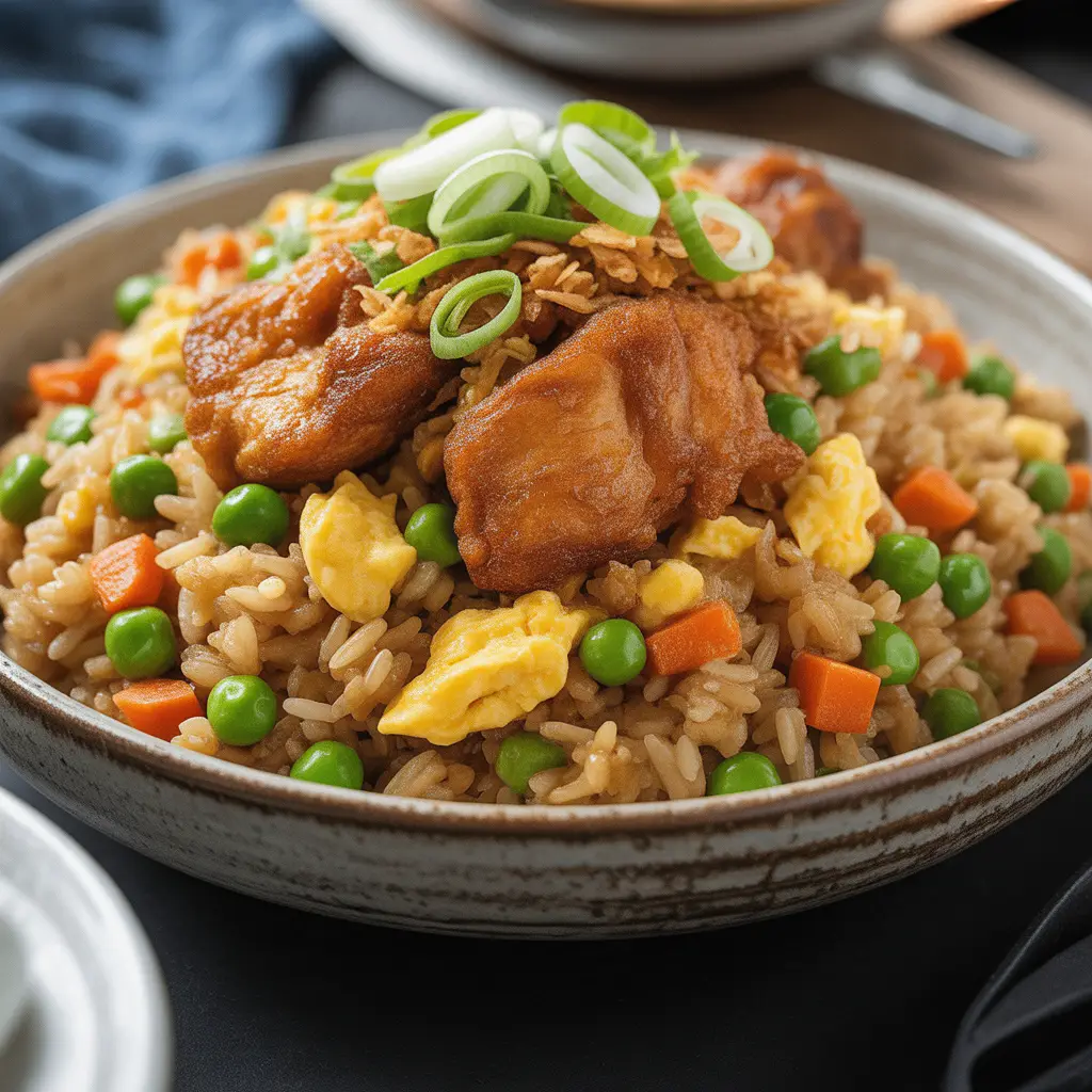 High Protein Crispy Garlic Chicken Fried Rice 1 recipes 9 3