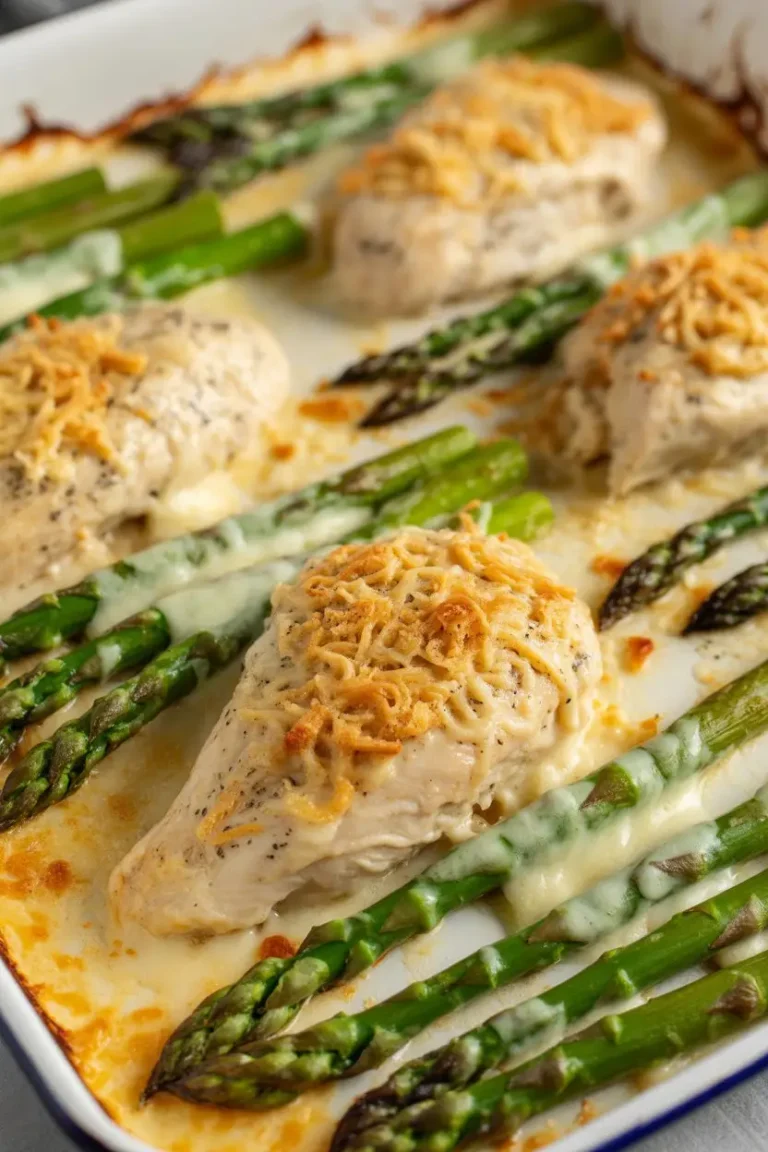 Caesar Chicken Asparagus Bake