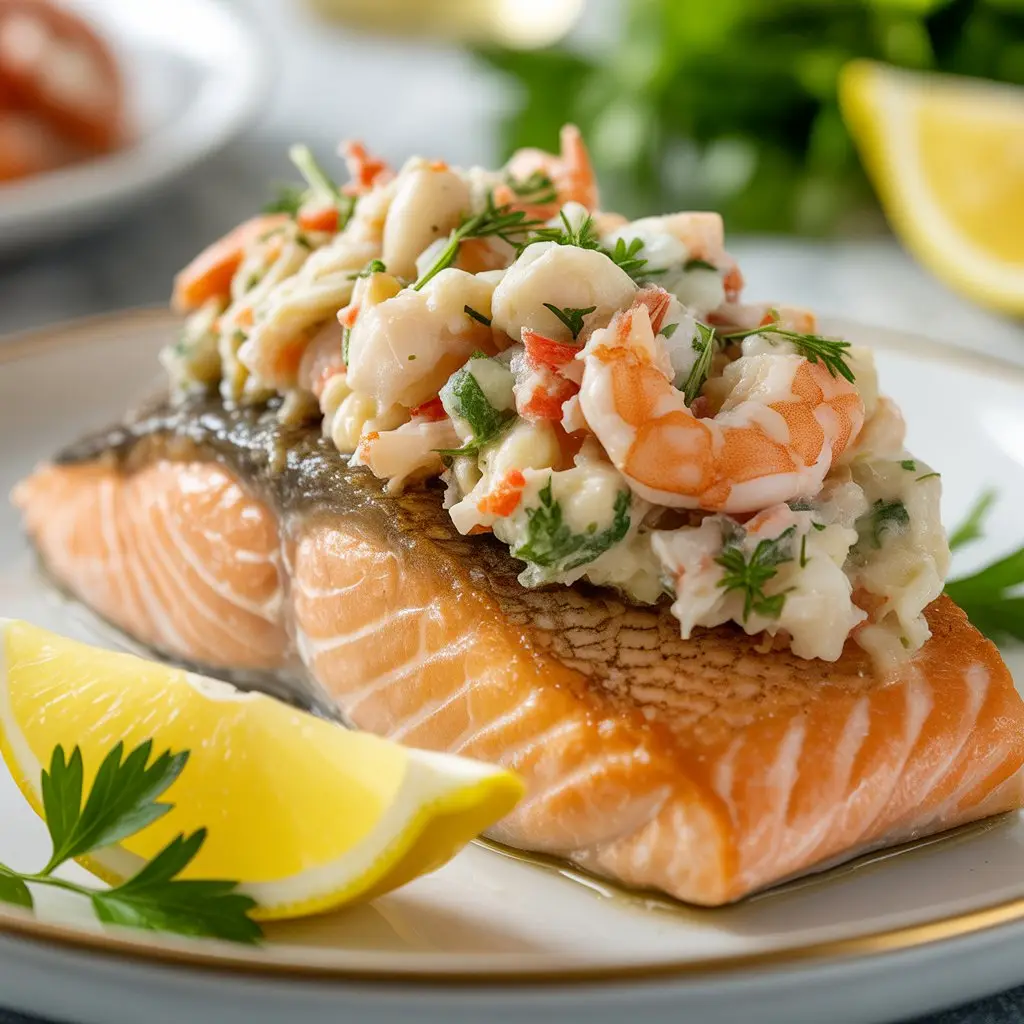 Crab Shrimp Stuffed Salmon 1 salllllsa 1