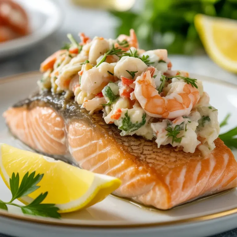 Crab Shrimp Stuffed Salmon