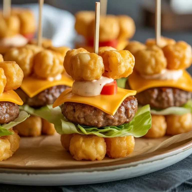 Mini Tater Tot Cheeseburgers