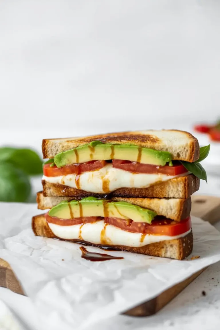 Avocado Mozzarella Tomato Grilled Cheese