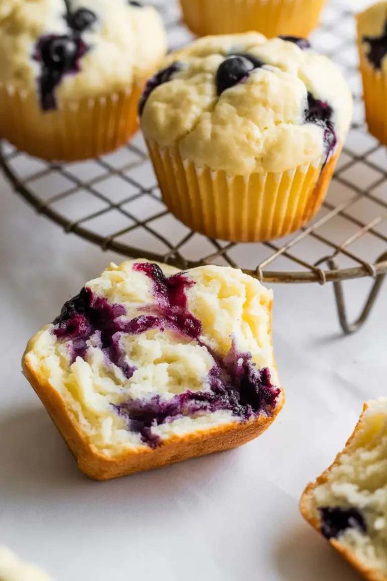 Cottage Cheese Blueberry Muffins