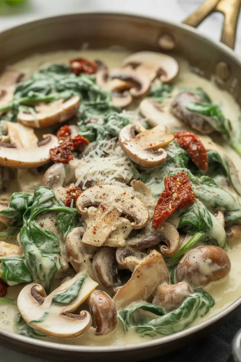 Creamy Garlic Butter Tuscan Mushrooms