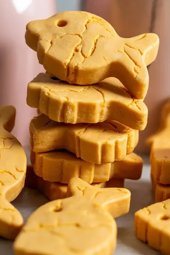Simple Cheddar Goldfish Dog Treats - Only 2 Ingredients! 2 a close up photo of freshly baked chedda Fh45fTmZQ ad8dIevvOrRA WpOtdcMrSaSeBj5o2kfhJQ result edited