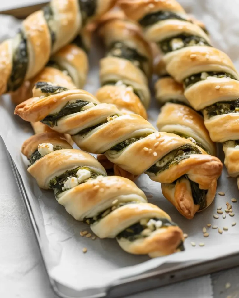 Spinach and Feta Puff Pastry Twists