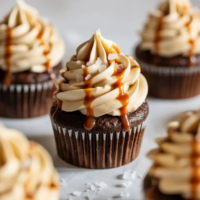 Chocolate Espresso Cupcakes with Salted Caramel Buttercream