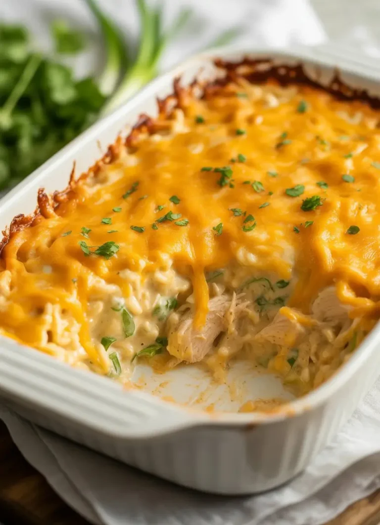 Green Chile Chicken and Rice Casserole