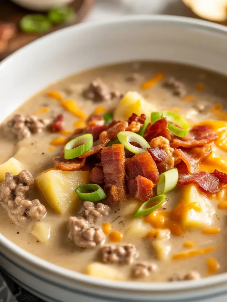 Creamy Hamburger Potato Soup