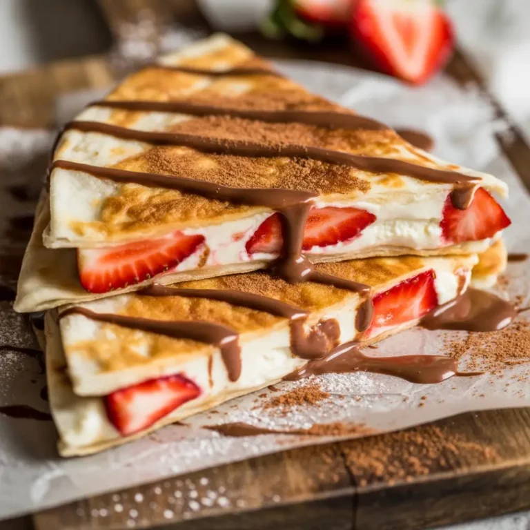 Decadent Strawberry Cheesecake Quesadillas