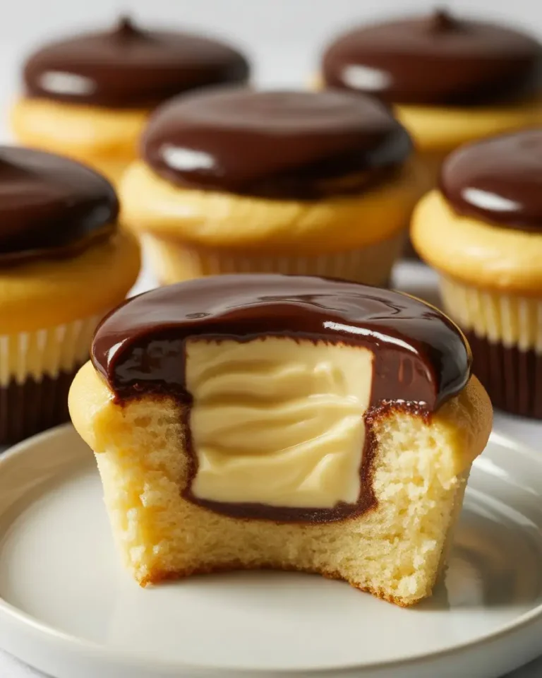 Daddys Boston Cream Cupcakes