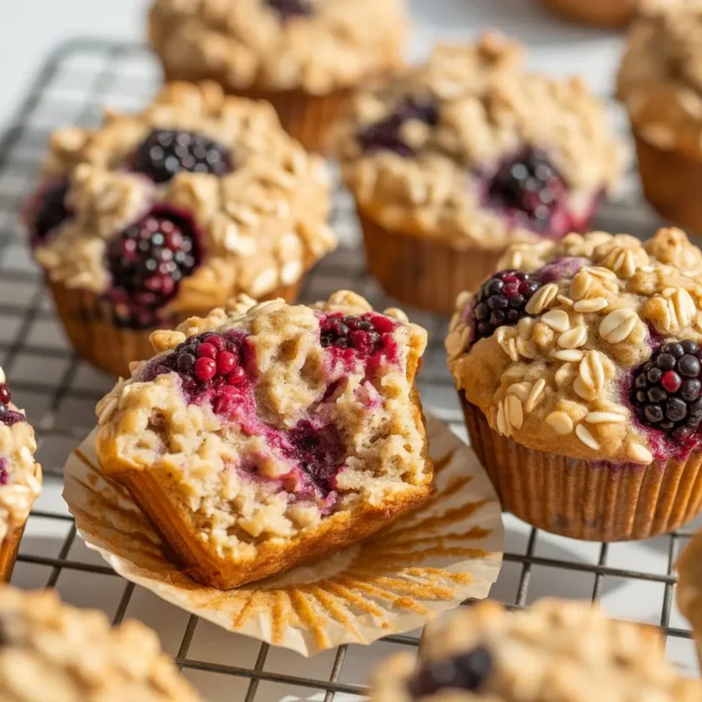 Blackberry Muffins with Oatmeal Streusel