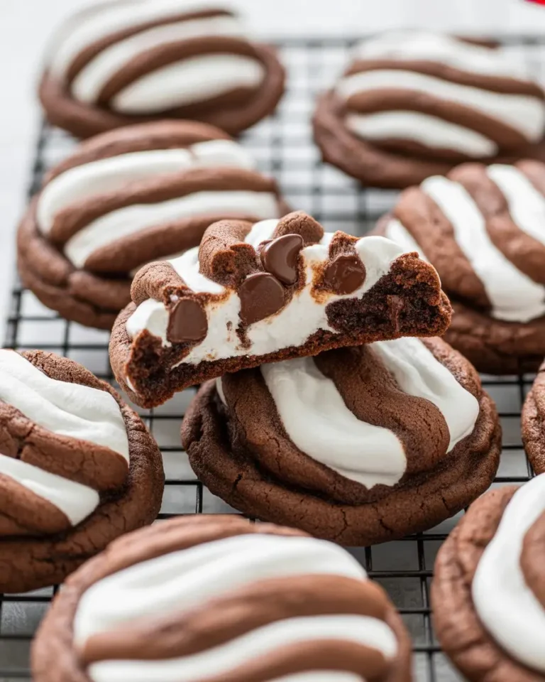 Chocolate Marshmallow Swirl Cookies